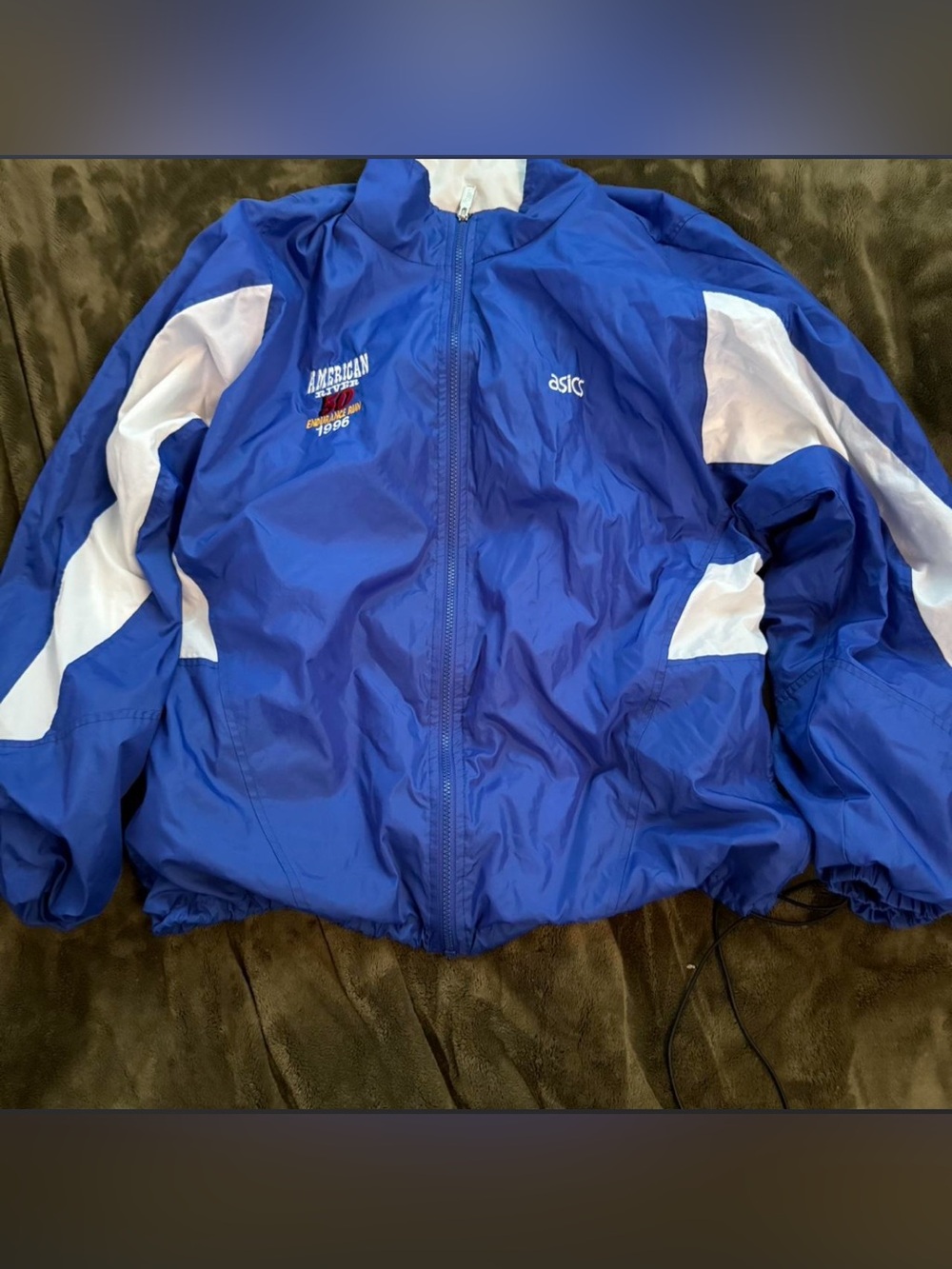 ASICS Blue and White Track Jacket